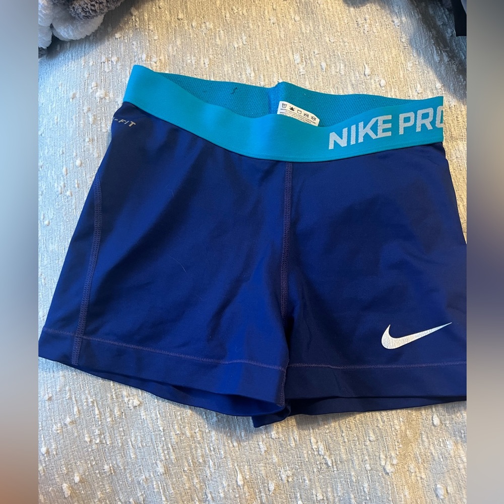 blue /navy nike pro spandex size small